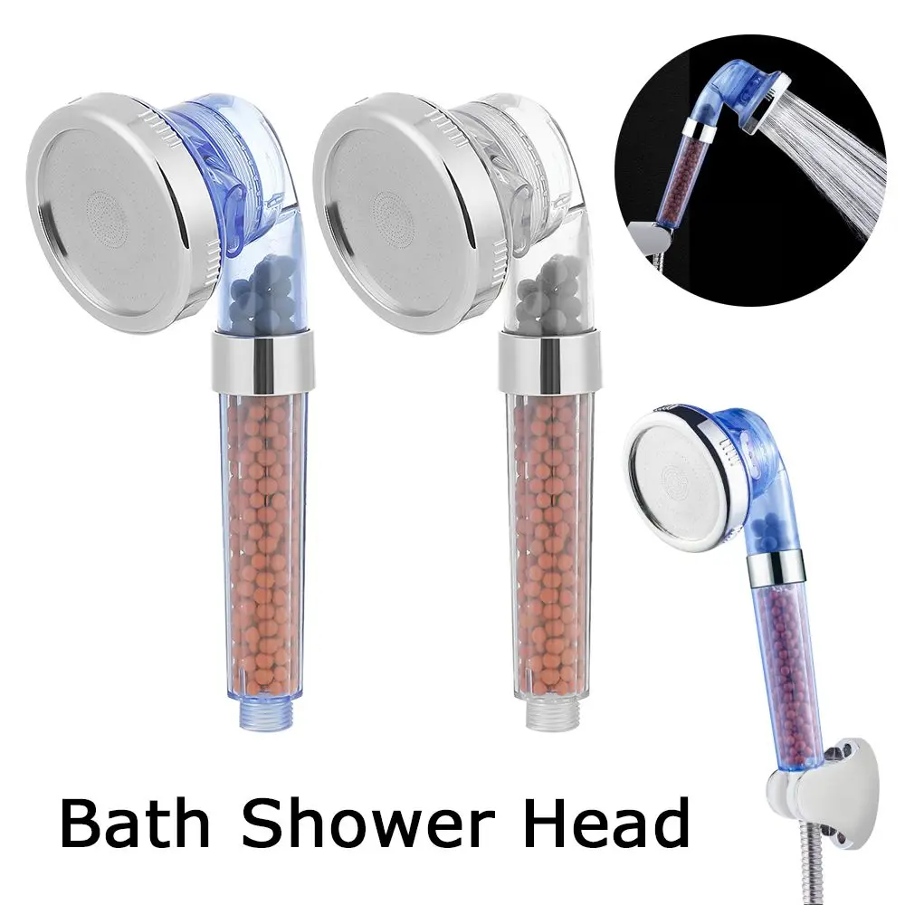 

Good Laser Ionic 3 Filters Stone Stream Handheld Shower Head Bath Shower Head High Turbo Pressure Water Saving