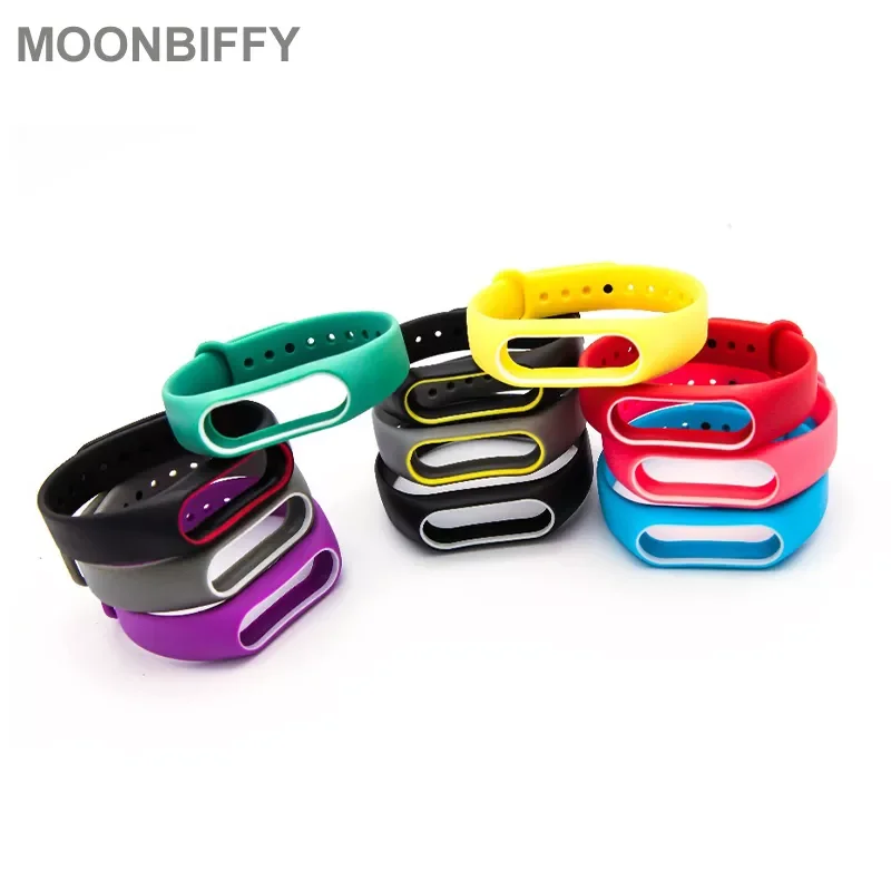 

Double Color mi band 2 Accessories Pulseira Miband 2 Strap Replacement Silicone Wriststrap For Xiaomi mi2 Smart Bracelet