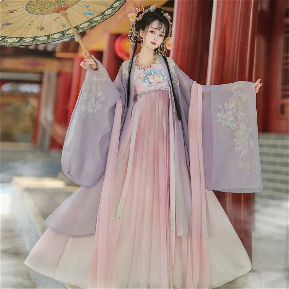 Женский костюм ханьфу в древнем китайском стиле халат принцессы династии Тан
