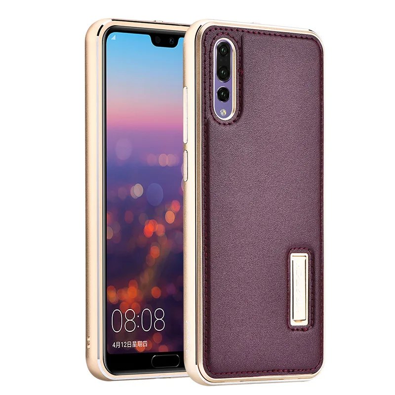 Original Imatch Brand Case Fashion Luxury Genuine Cow Leather Cover Aluminum Metal Mobile Phone For Huawei Mate 9 Mate9 Pro