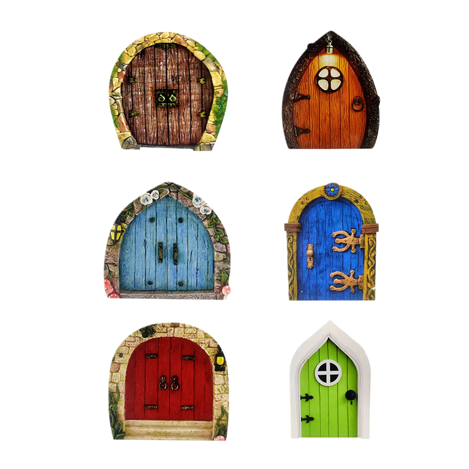 

6Pcs Fairy Gate Wooden Fairy Gate Craft Kit Gnome Gate Garden Miniature Mini Fairy Garden Gate Durable Garden Decoration