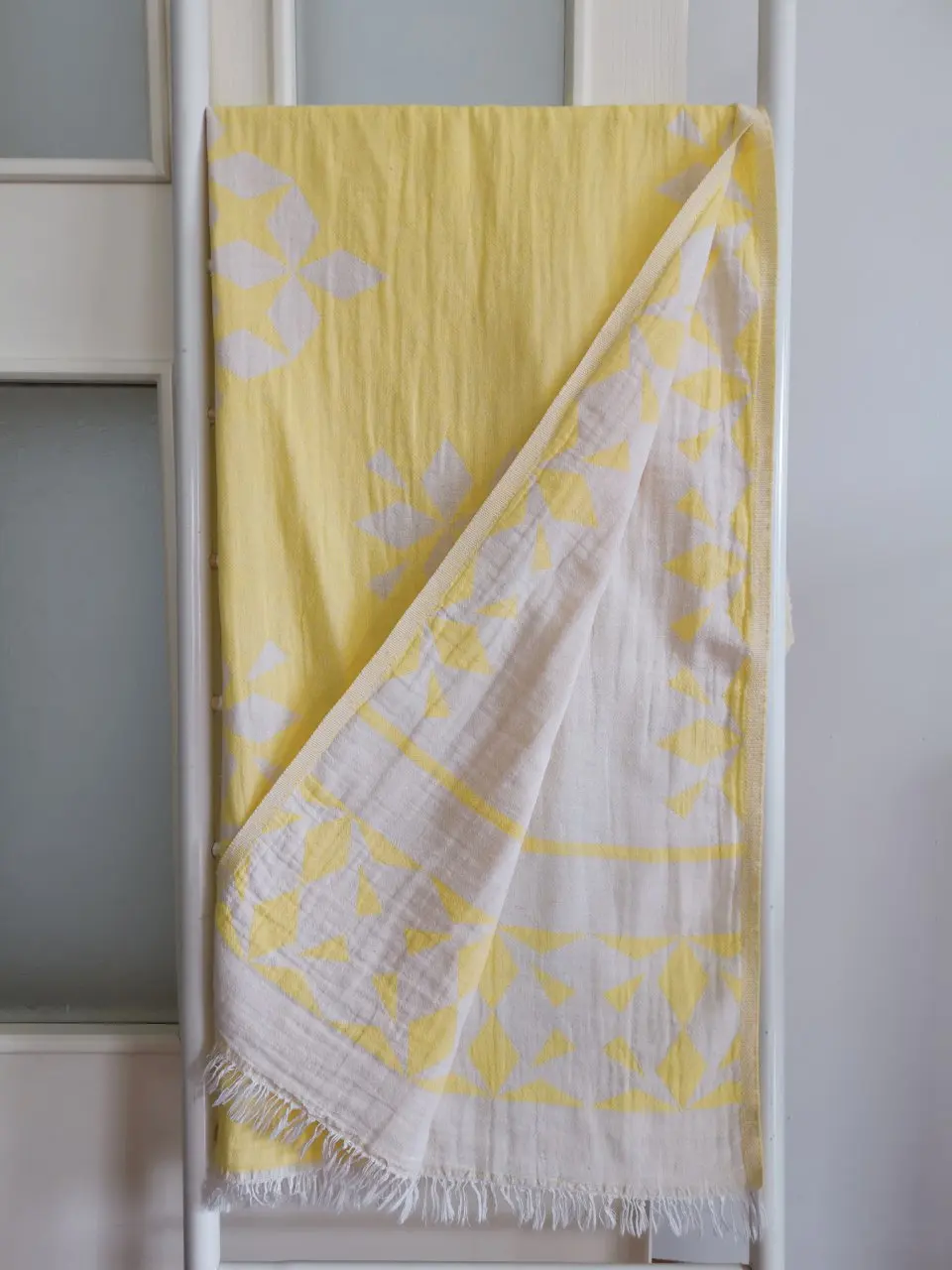 

Double Layer Print Bath Peştemali Bath Towel Beach Sauna Spa 95x175 Peshtemal Yellow