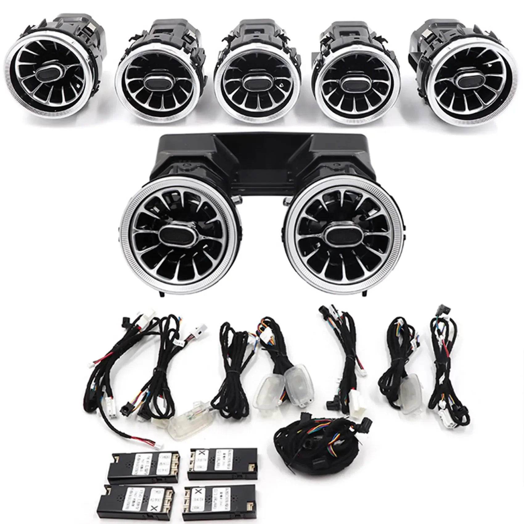 7 шт. внутреннее окружающее освещение 64 цвета для Mercedes-Benz C Class W205 2015-2021 W213 W156 W117 W176