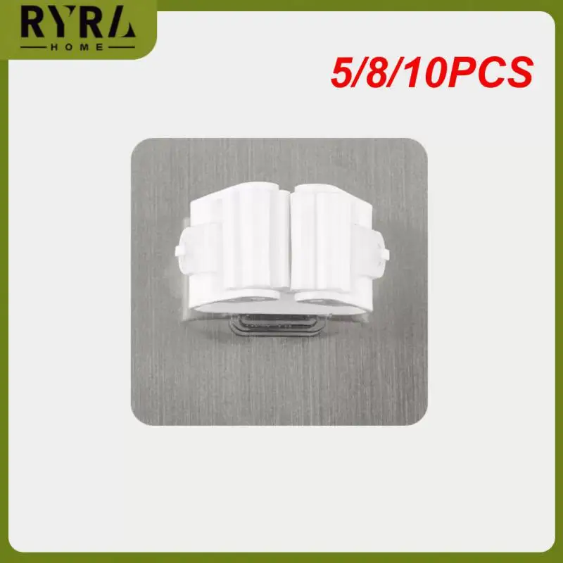 

5/8/10 шт., водонепроницаемые настенные самоклеящиеся стеллажи для швабры