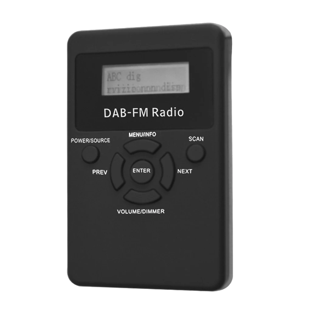

Portable Digital DAB FM Radio Rechargeable DAB Stereo Lossless Receiver with Earphone Lanyard 1.2" Display Screen