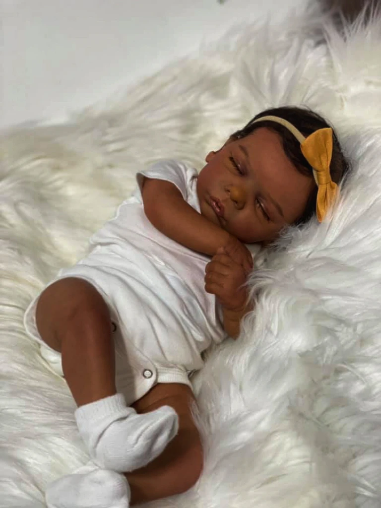 19Inch African American Doll Twins Romy Black Skin Reborn Ba