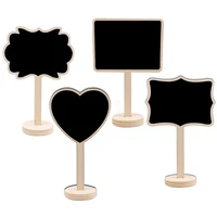 10pcs mini blackboard wooden chalkboard stand wedding party table decoration message board signs tags number menu holder supplie