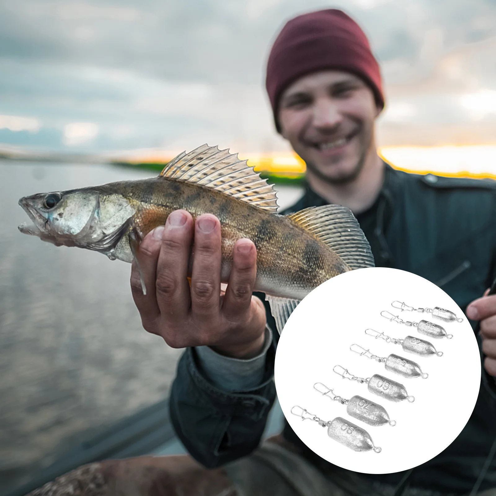 

7 PCs Lures Sinkers Fly Line Weights Hook Weights Freshwater Sinkers