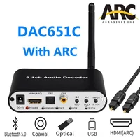 hdmi compatible arc 5 1ch audio decoder bluetooth compatible 5 0 reciever dac optical coaxial u play to 5 1ch dac converter dac