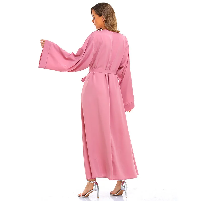 Muslim Fashion Hijab Dubai Abaya Long Dresses Women With Sashes Islam Clothing Abaya African Dresses For Women abaya dress