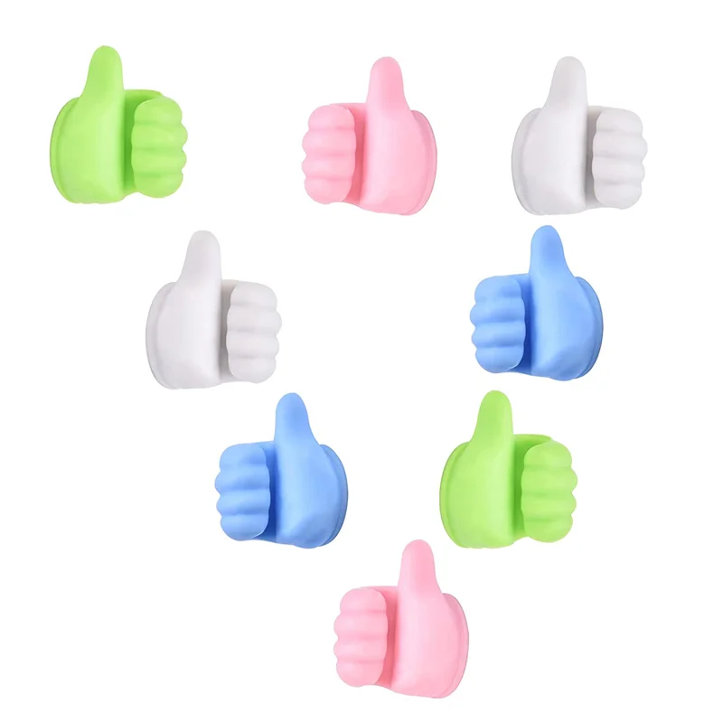 

8 Pcs Adhesive Thumb Cable Clip Key Hook Wall Mount Headphone Cable Organizer Stand Desk Cord Clip Keeper