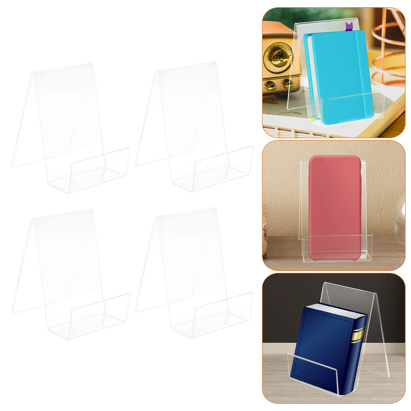 

Book Acrylic Stand Holder Clear Display Easel Bookend Rack Bookshelf Easels Tabletop Support Stopper Plastic Office Bookstand