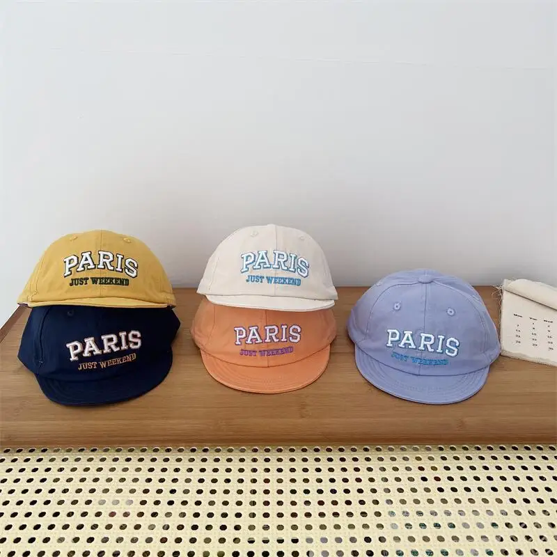 

Simple Letter Embroidered Children's Soft Brim Cap