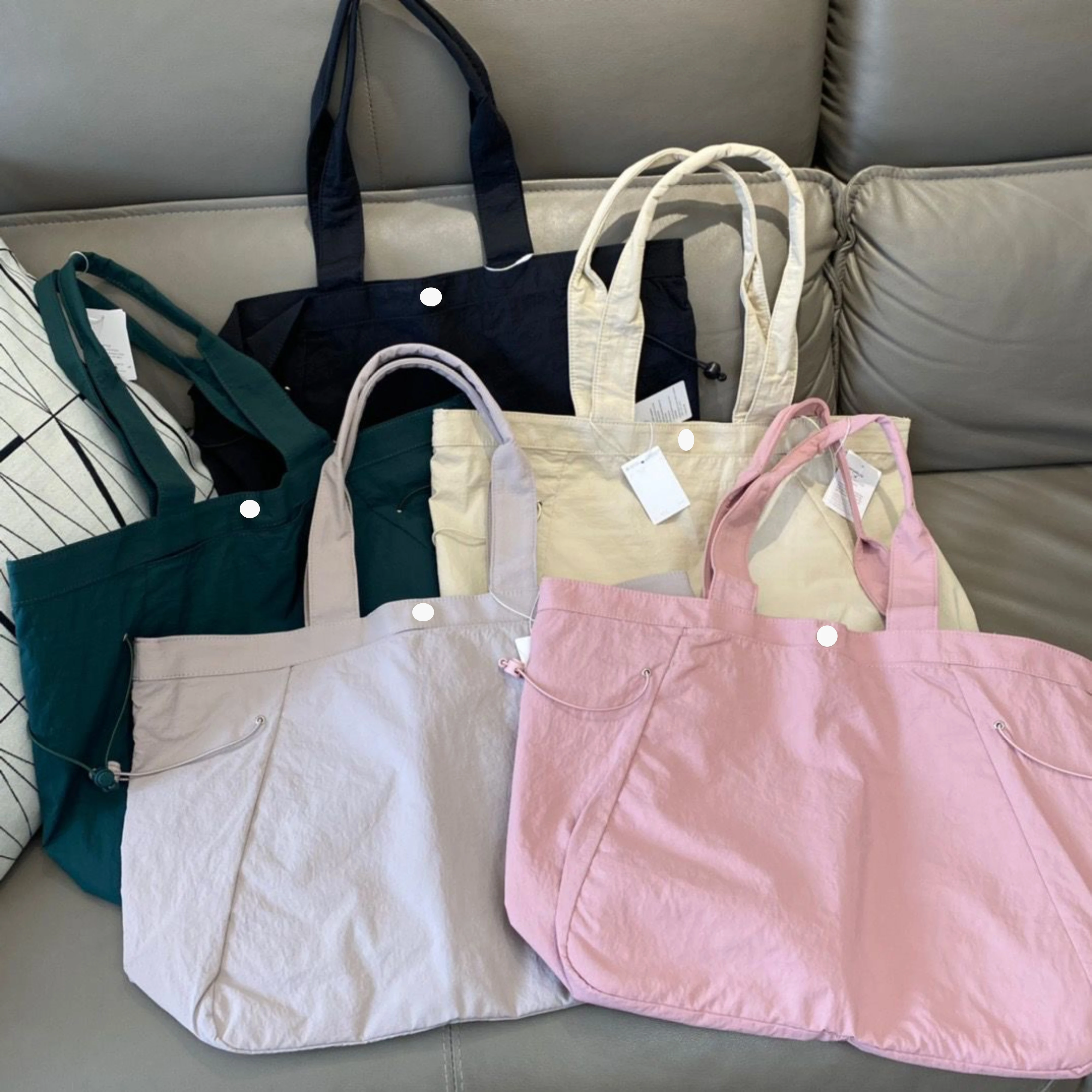 NWT Luluwomen Side-Cinch Shopper Bag 18L Large Capacity Commuting Shoulder Bag Tote Bag Waterproof Fabric Sports Fitness Bag