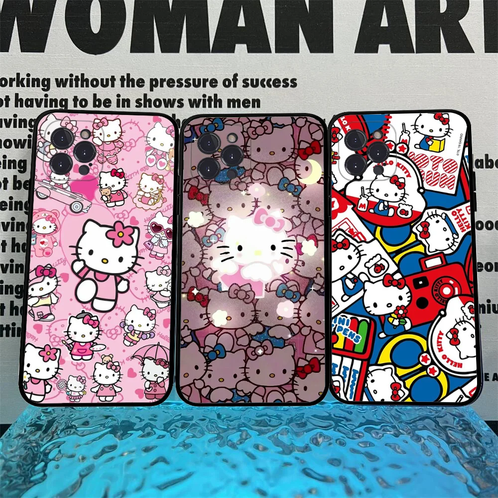 Мягкий силиконовый чехол H-Hellos-K-Kittys для Iphone 15 14 13 12 11 Pro Mini XS MAX 8 7 6 Plus X XR