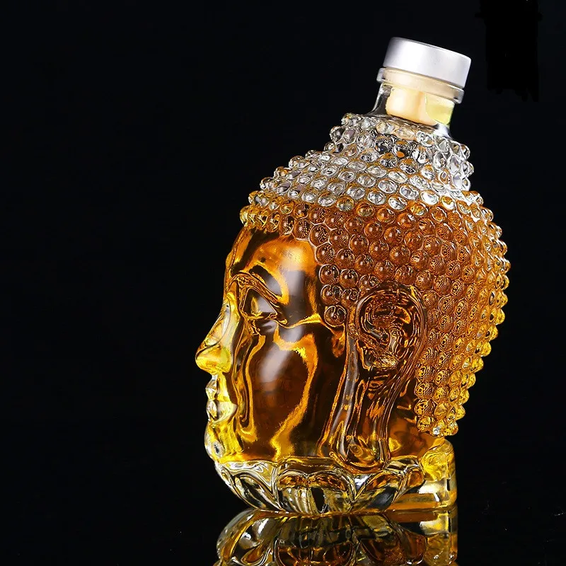 750ml Buddha Head Shape Wine Decanter Creativity Lead Free C
