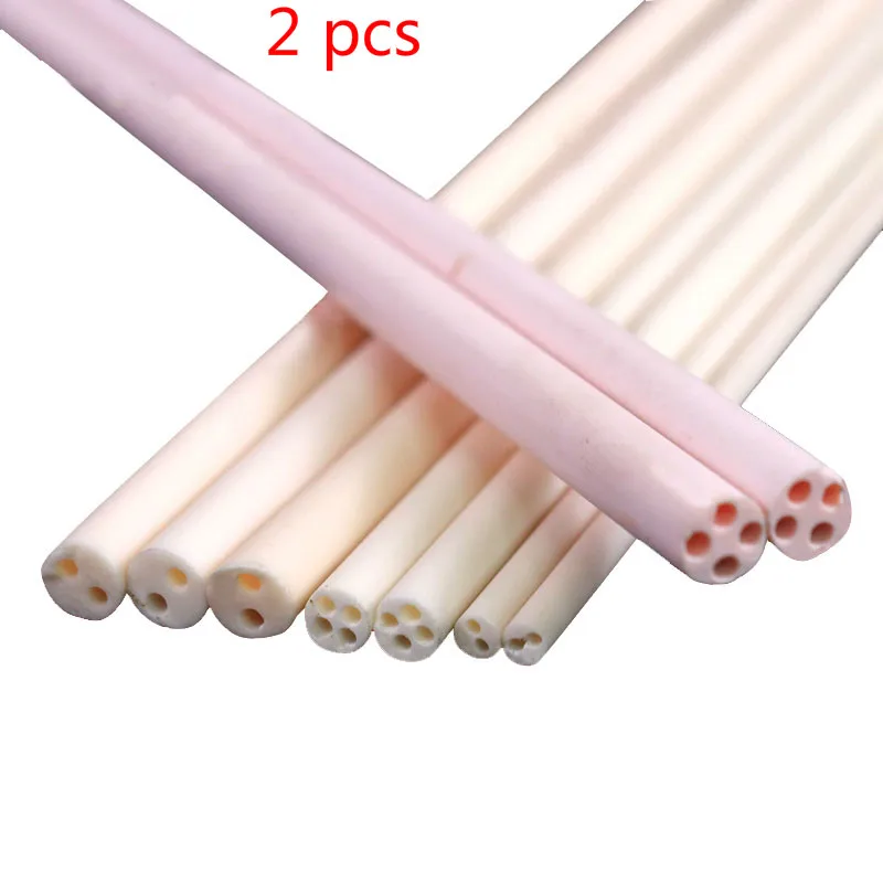 

95 Ceramic tube Corundum tube Thermocouple temperature sensor Protective tube High temperature 1300 degrees With inner hole 2pcs
