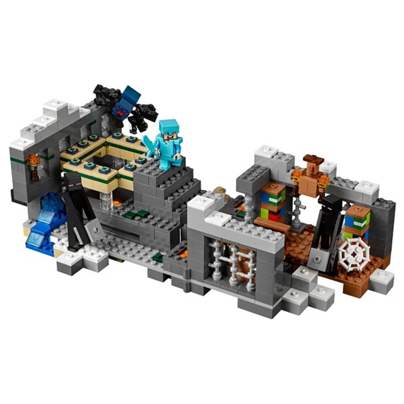 

2021 571pcs Compatible 21124 Myworld The End Portal Building Blocks with Steve Dolls Toys for Christmas Gift