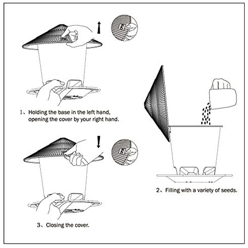 BEAU-кормушки для птиц на открытом воздухе подвесные устойчивые к белке легко