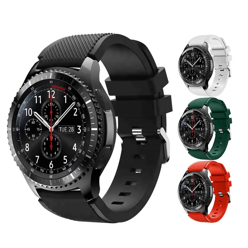 20 22mm Silicone Band For Samsung Galaxy Watch/4 42 40 44mm Wristband Bracelets for Galaxy Watch 46mm Gear S3 Smartwatch Strap