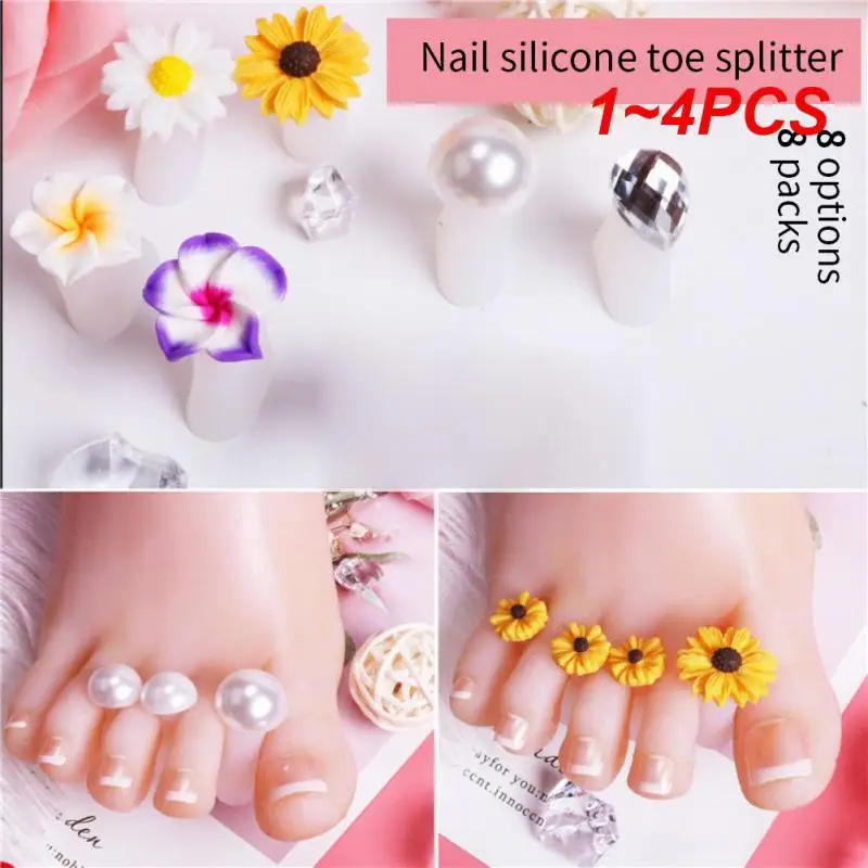 

1~4PCS Pack Nail Art Toe Separator Foots Sponge Fingers Separators Soft Gel UV Polish Nail Salon Supplies Pedicure Manicure Tool