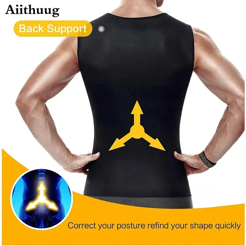 Hot Body Shaper Sauna Vest Gym Top Sweat Hot Shaper Men Instantly Shapes Slims Fitness Vests Workout Sport Shirt Shapers