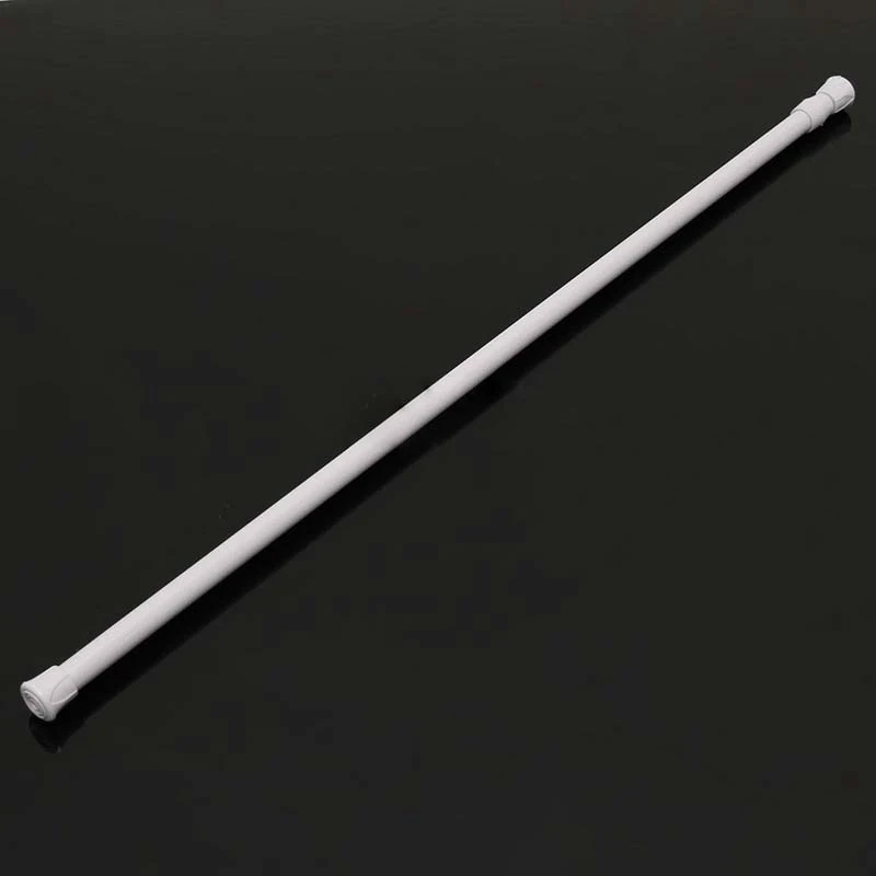 2X Spring Loaded Extendable Telescopic Net Voile Tension Curtain Rail Pole Rod Rods White 60 x 110cm |
