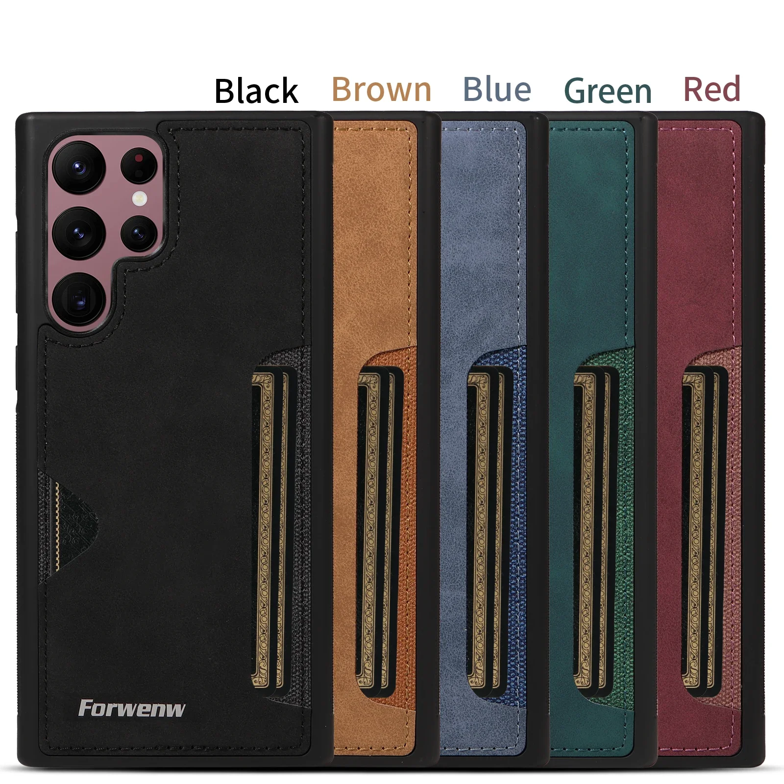 Кожаный чехол-бумажник для Samsung Galaxy S23 S24 Ultra S22 Plus S21 FE A14 A04 A25 A15 A24 A34 A35 A54