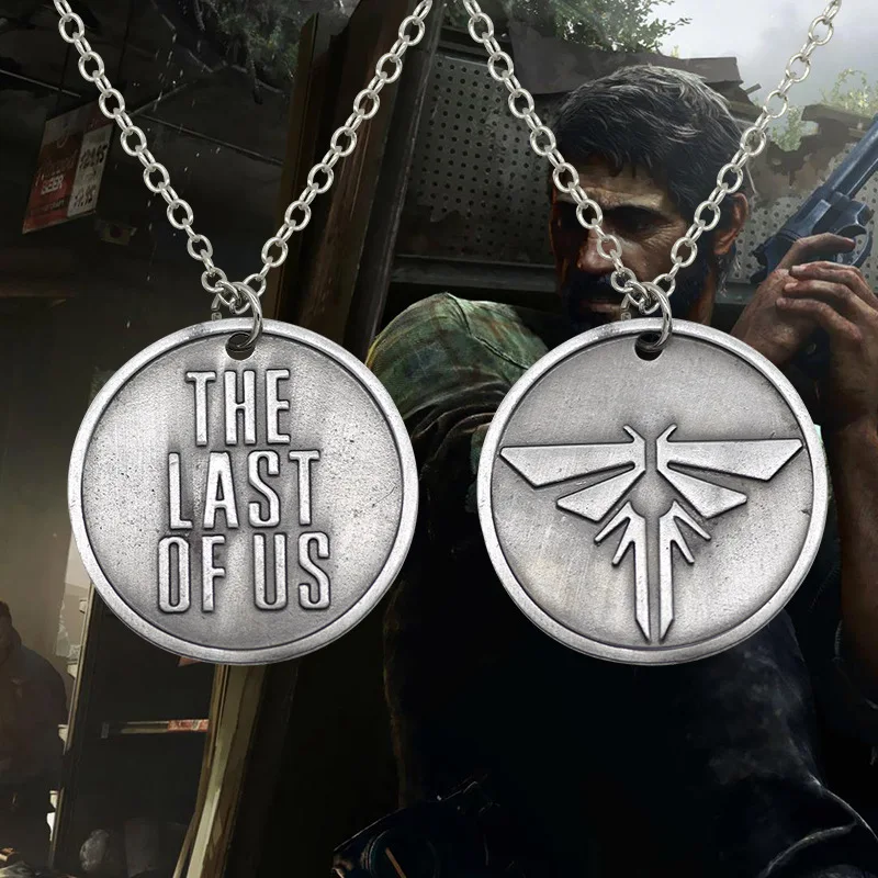 

The Last Of Us 2 Necklace Firefly Logo Letters Dogtag Joel Ellie Tess Pendant Vintage Retro Hot Game Jewelry Men Women Gift