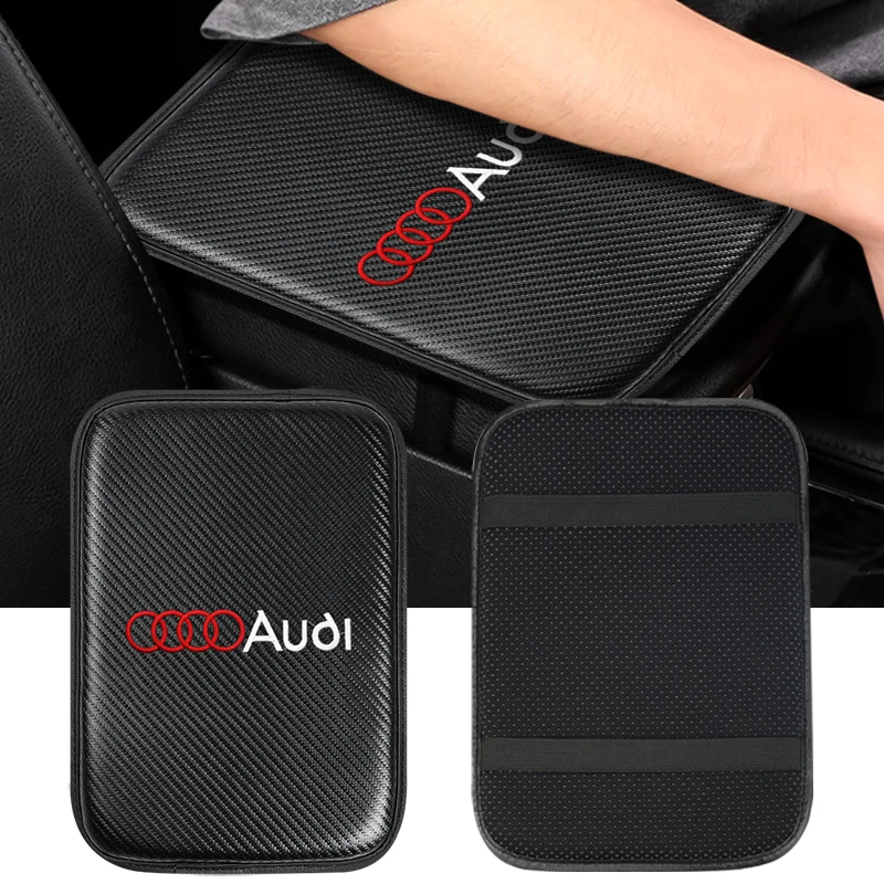 

Car Central Armrest Pad Auto Center Console Arm Rest Box Cushion Cover Car Styling For Audi A3 A4 B5 B6 8P 8V 8L A5 A6 C6 C5 Etc
