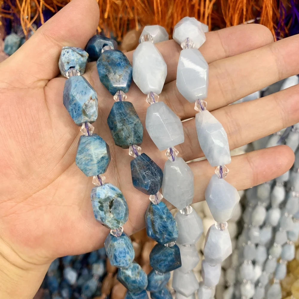 Бусины из натурального камня граненые бусины ручной работы неправильной формы