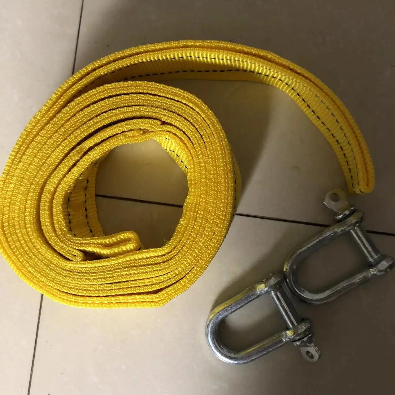4M Heavy Duty 5 Ton Car Tow Cable Towing Pull Rope Strap Hooks Van Road Recovery U-hook images - 6