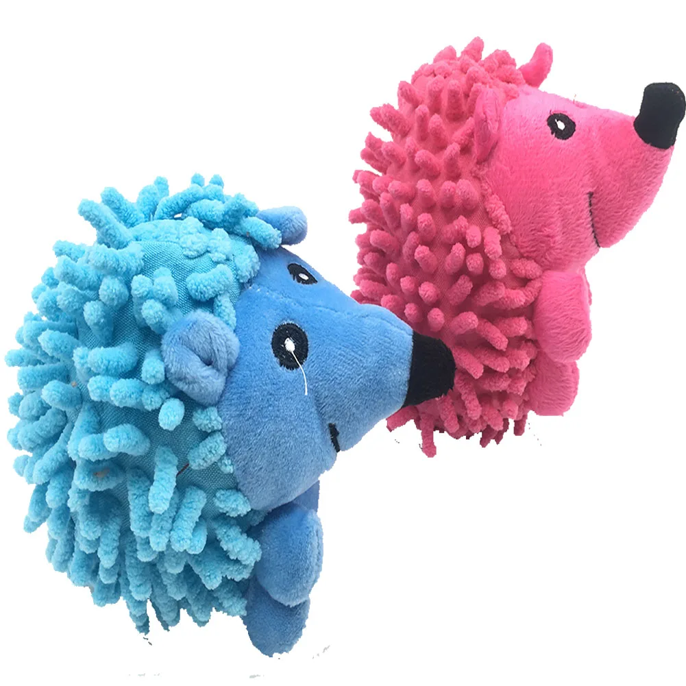 

Pet Dog Hedgehog Toy Soft Mop Velvet Chewing Chewy Chewing Teething Toy Durable Dog Teething Toy Cleaning Teeth Chewing Toy