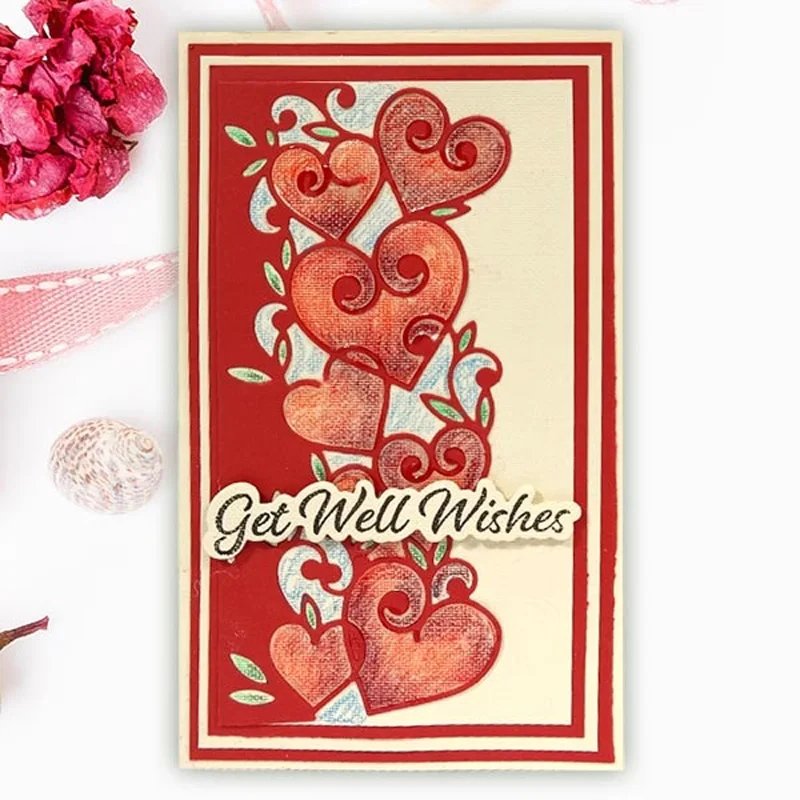 suła bogini metalowe matryce do wycinania serca zestaw krawędzi Diy Scrapbooking Album fotograficzny dekoracyjne tłoczenie kartki papierowe