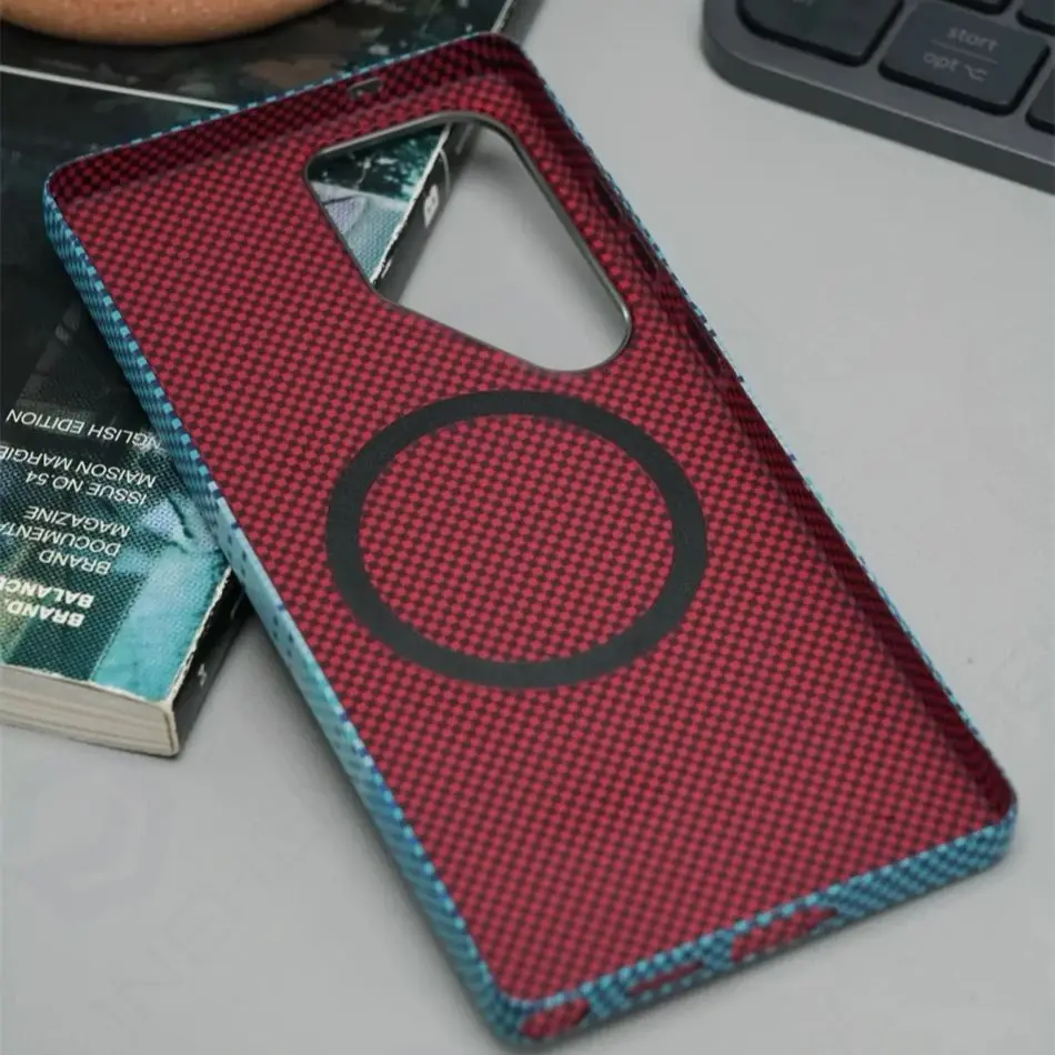 S25 Ultra Strong Mganetic Slim Armor Case для Magsafe Metal Len Carbon Fiber Patterned PC Cover для Samsung Galaxy S25 Ultra Plus (art.: 3920cccf39339) - 3920cccf39339