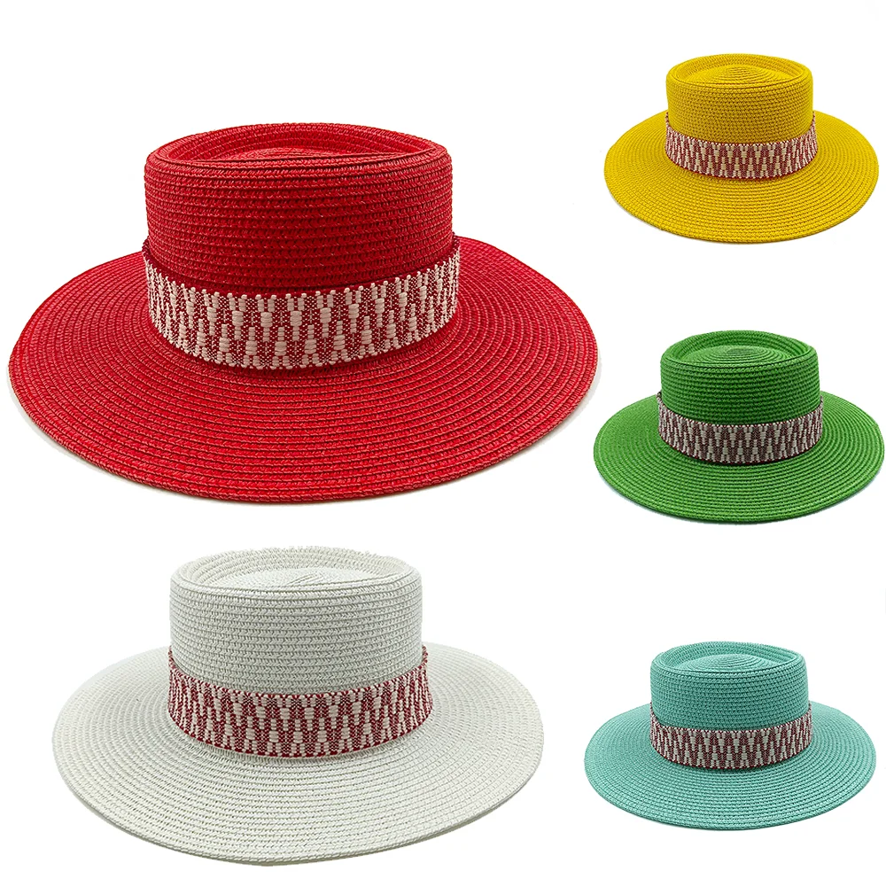 2022 yeni yaz kadın güneş şapkası açık hasır şapka güneş koruyucu plaj şapkası içbükey dışbükey üst erkekler ve kadınlar için Fedoras şapka toptan