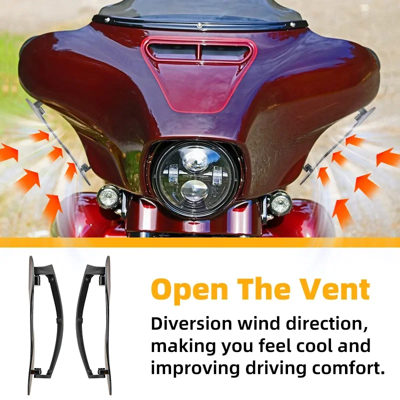 Дым для мотоцикла Harley Touring Electra Street Tri Glide CVO 2014-2022 боковой обтекатель дефлектор