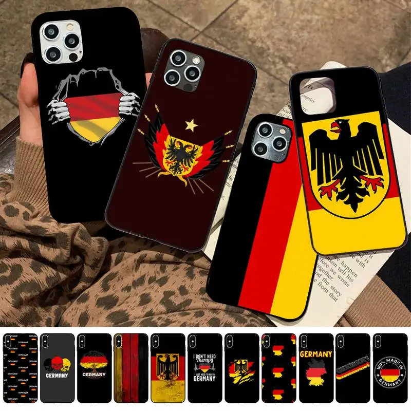 

MaiYaCa Germany flag Phone Case for iPhone 11 12 13 mini pro XS MAX 8 7 6 6S Plus X 5S SE 2020 XR case