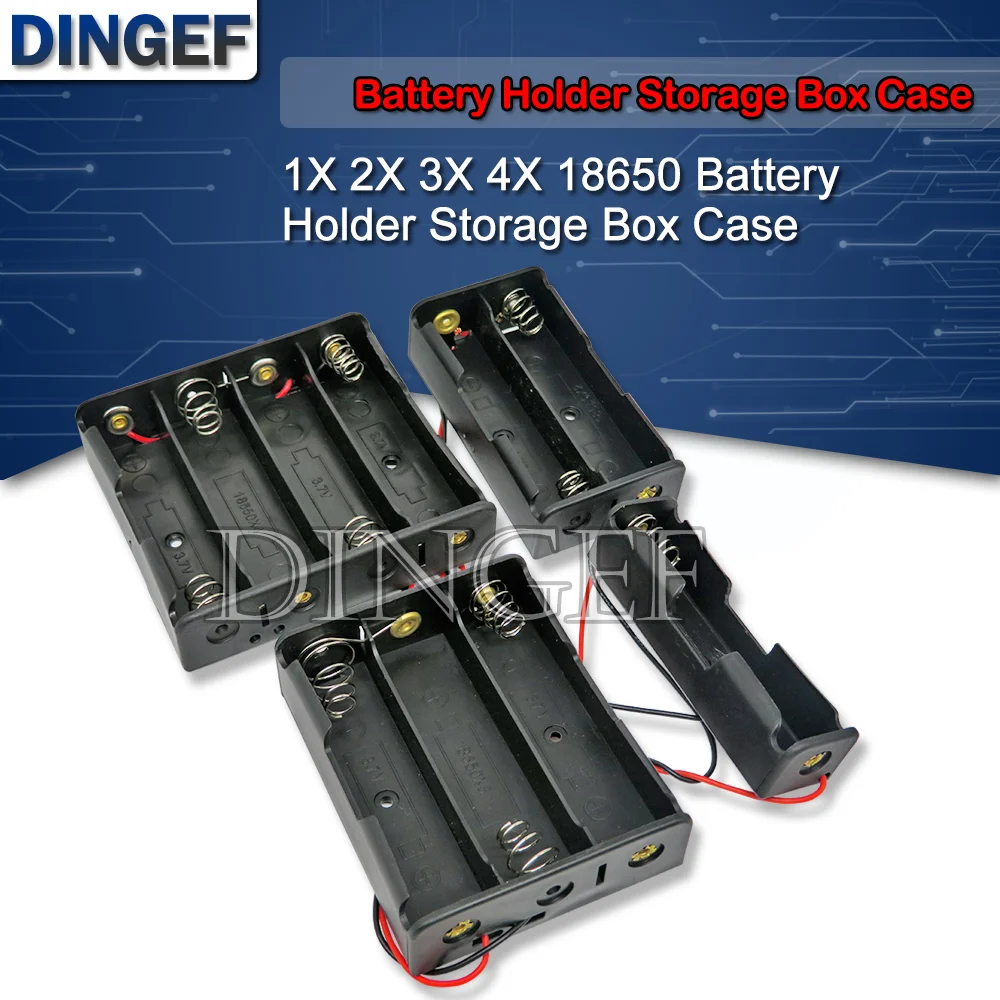 

18650 Чехлы для аккумуляторов 1X 2X 3X 4X 18650 Чехол для хранения аккумуляторов 1 2 3 4 слота Контейнер для аккумуляторов с проводом