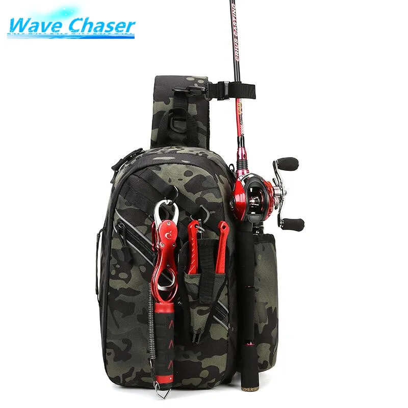 

Портативный рюкзак для рыбалки, сумка для хранения на открытом воздухе с держателем для удочки, сумки для рыбалки большой емкости, сумка для рыбалки