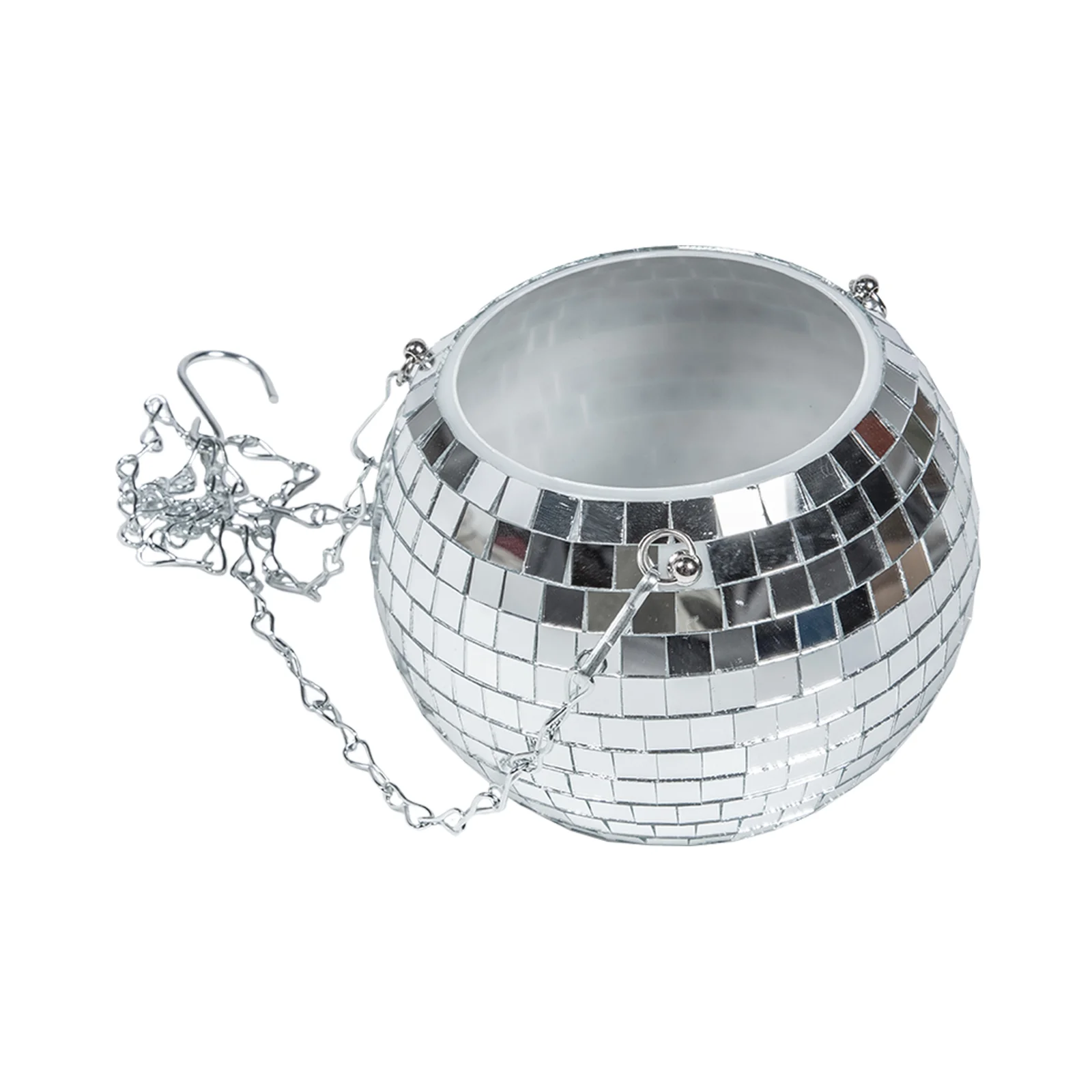 

Glass Disco Mirror Planter Pot Hanging Planter Flower Pot Planter Pots Pots Container for Home Garden Hanging Decoration