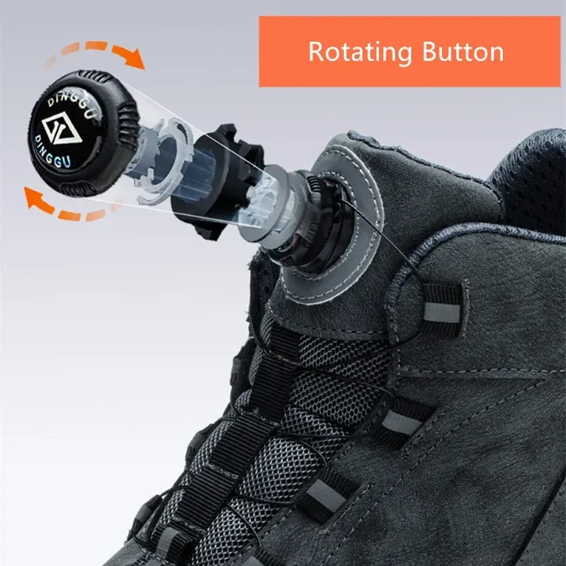 Рабочие ботинки для зимы рабочая обувь с защитой от проколов высокие мужские