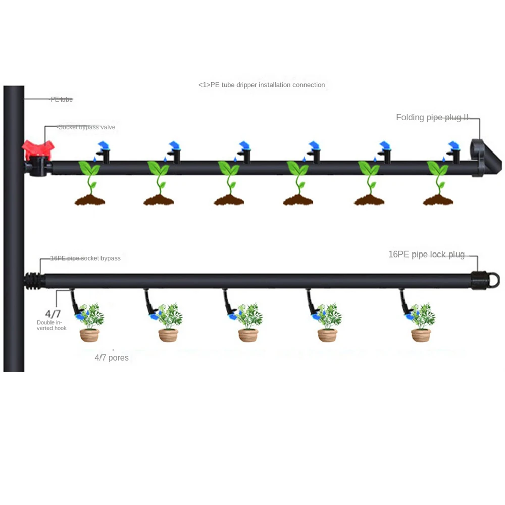 

Removable Drip Irrigation Convenient Agricultural Gardening Watering Flag Dripper Micro Spray Irrigation Sprinkler For PE Pipe