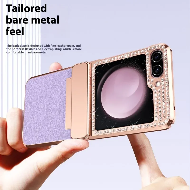 Ультратонкий чехол-книжка W24 с инкрустированными бриллиантами подходит для Samsung