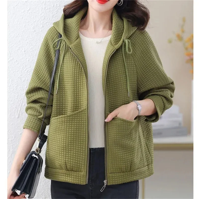 Женский короткий свитер с бархатной подкладкой свободная куртка хлопковой