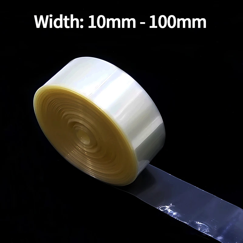 

1/5/20 м 18650 батарея ПВХ термоусадочная трубка пакет 10 мм ~ 100 мм изолированная пленка литиевый чехол защитный кабель рукав прозрачный