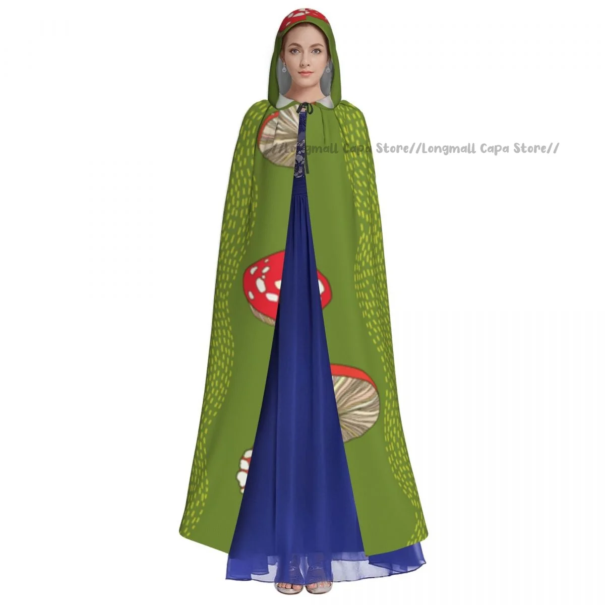 Женская накидка с капюшоном красная в полоску