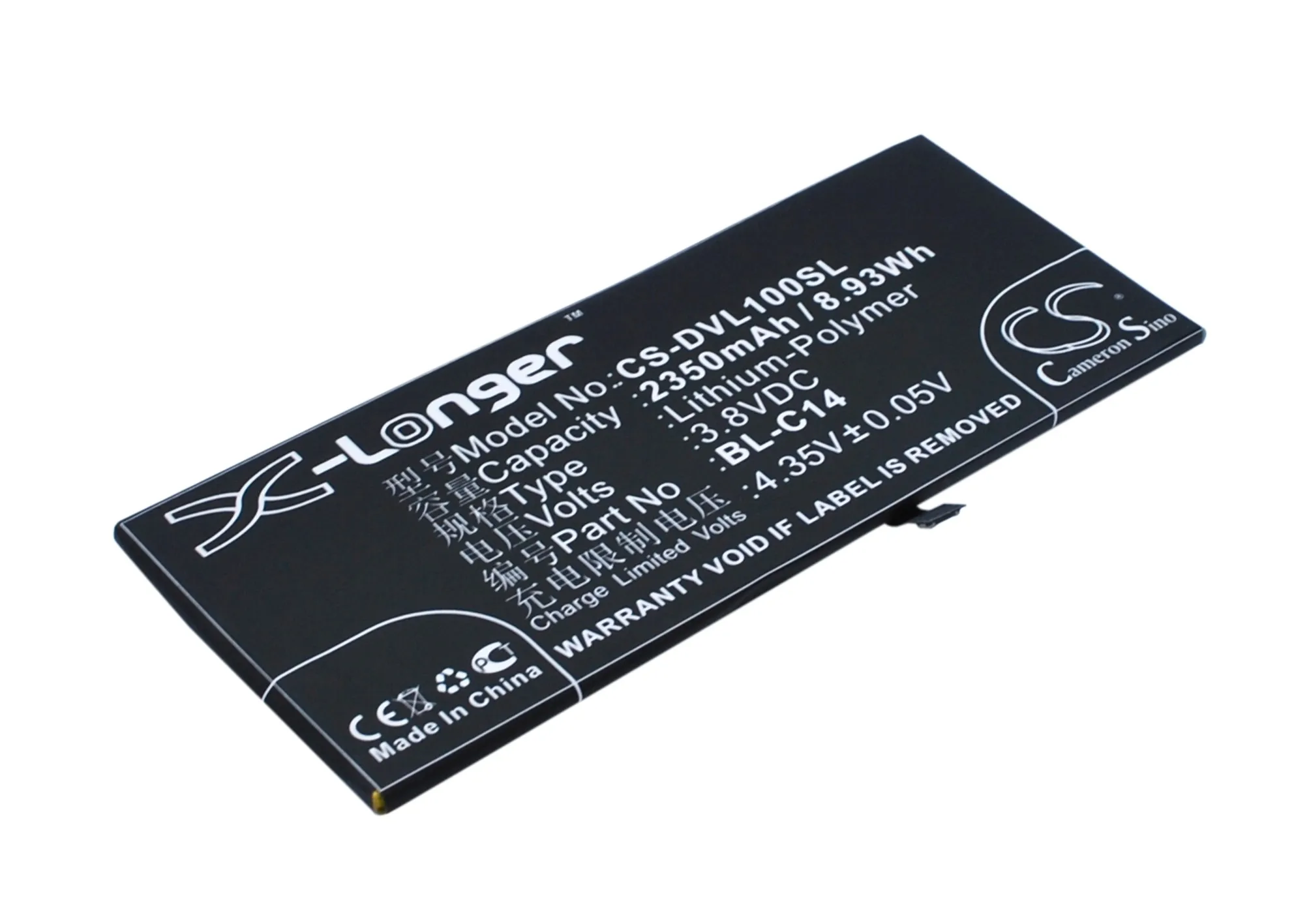 

CS 2350mAh / 8.93Wh battery for DOOV L1 BL-C14, PL-C14