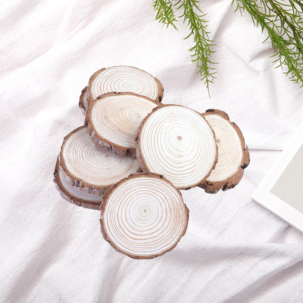 

Home Decor DIY Crafts for Circles Round Disc Natural Portable Unfinished 10PCS