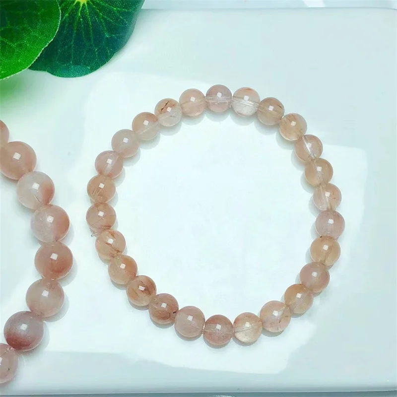 Натуральный розовый браслет из кроличьего меха кварцевый вишни для женщин и